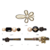 Kit 6 Presilhas Luxo Strass Pérola P&B