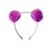 Tiara Pompom Algodão Doce Roxo M