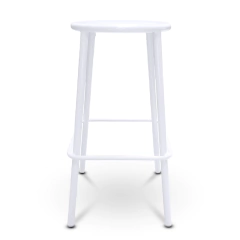 banqueta alta de hierro bar blanca