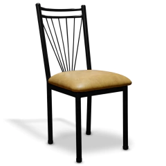 silla de caño tapizado color maiz