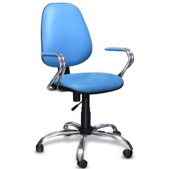 Silla de escritorio ergonómica color celeste