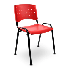 Silla apilable roja