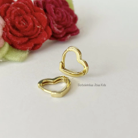 Brinco Argola Infantil Coração