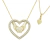 CONJUNTO DE COLARES CORAÇÃO CRAVEJADO EM ZINCONIA MÃE E FILHA - BANHADO EM OURO na internet