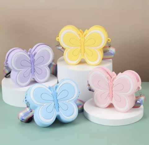 Bolsinha Infantil Borboleta Silicone