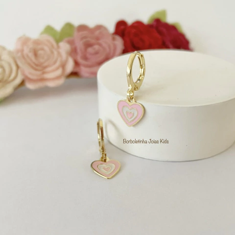 Brinco Argola Infantil Coração