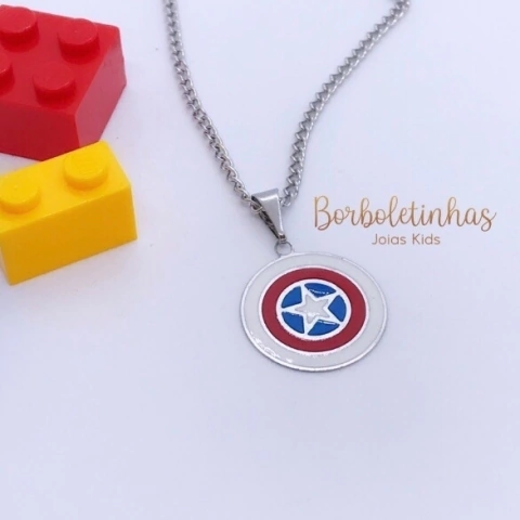 Colar Infantil Capitão América - para meninos