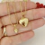 CONJUNTO DE COLARES CORAÇÃO LISO - BANHADO EM OURO KIT TAL MÃE TAL FILHA