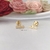 Brinco Infantil ABC Manuscrito Banhado a Ouro 18k - comprar online