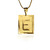 Pingente Letra E - Banhado a Ouro 18K - Dezoitok para elas