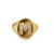 Anel Letra M Cravejada - Banhado a Ouro 18K - comprar online