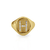 Anel Letra H Cravejada - Banhado a Ouro 18K - comprar online