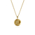 Colar Medalha Letra F - Banhado a Ouro 18K na internet