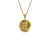Colar Medalha Letra F - Banhado a Ouro 18K - Dezoitok para elas