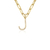 Pingente Letra Cravejada - Banhado a Ouro 18K