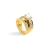 Anel Polly 2 banhado a ouro 18K com design cravejado e solitário.