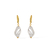 Brinco Argola Orgânico Pérola - Banhado a Ouro 18K - comprar online
