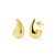 Brinco Gota Trend banhado a ouro 18K, design elegante e moderno.