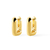 Brinco Argola Retangular Liso - Banhado a Ouro 18K - comprar online