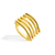 Anel Taylor banhado a ouro 18K com design moderno e elegante.