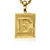 Pingente Placa Letra E - Banhado a Ouro 18K