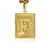 Pingente Placa Letra F - Banhado a Ouro 18K