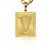 Pingente Placa Letra V - Banhado a Ouro 18K