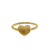 Anel Torcido Coração - Banhado a Ouro 18K - comprar online