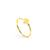 Anel fino torcido banhado a ouro 18K