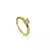 Anel Coração Solitário - Banhado a Ouro 18K - comprar online