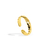 Anel Ariel banhado a ouro 18K com design entrelaçado.