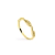 Anel torcido detalhado banhado a ouro 18K com detalhes cravejados.