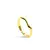 Anel Ondas Dourado, banhado a ouro 18K.