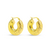 Brinco Argola Caracol banhado a ouro 18k, à prova d'água.