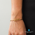 Bracelete ajustável de corda banhado a ouro 18k, à prova d'água.