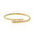 Bracelete ajustável de corda banhado a ouro 18k, à prova d'água.