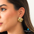 Brinco Losango Detalhado a prova d'água, banhado a ouro 18k.