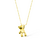 Colar Urso Teddy banhado a ouro 18K da coleção Soberana.