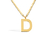 Colar Max Letra - Banhado a Ouro 18K - Dezoitok para elas