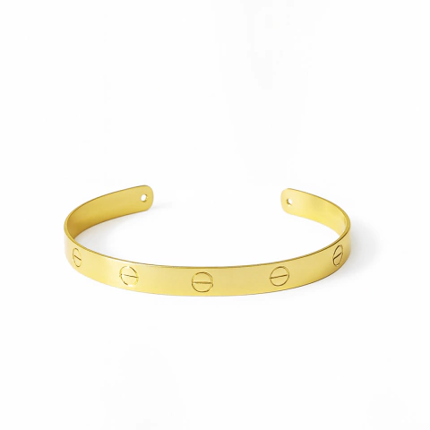 Bracelete Detalhado - Banhado a Ouro 18K - comprar online