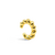 Piercing fake estilo croissant dourado banhado a ouro 18K