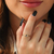 Anel oval com pedra azul candy banhado a ouro 18K