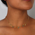 Colar Gota Verde Esmeralda banhado a ouro 18K. 