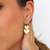 Brinco Argola com Pingente de Coração banhado a ouro 18K. 