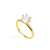 Anel Solitário Forever - Banhado a Ouro 18K - comprar online