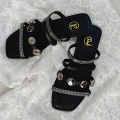 SANDALIA FLAT BELEN BLACK (244-1)