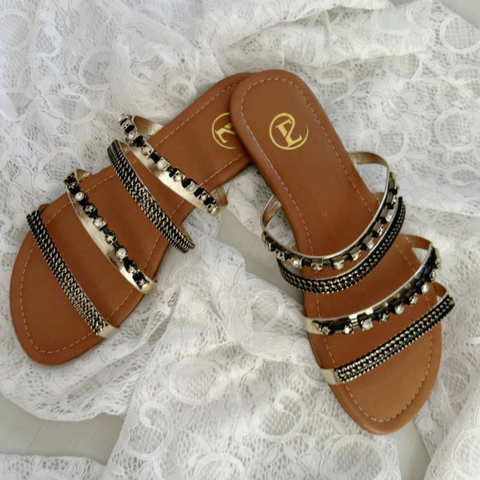 SANDALIA FLAT EMMA GOLD (287-4)