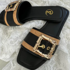 SANDALIA FLAT MICA BLACK (291-1) en internet