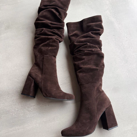 BOTA PARIS CHOCOLATE GAMUZA - comprar online