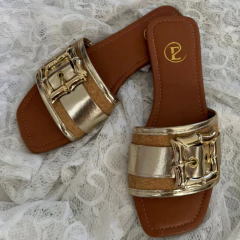 SANDALIA FLAT MICA GOLD (291-4) en internet